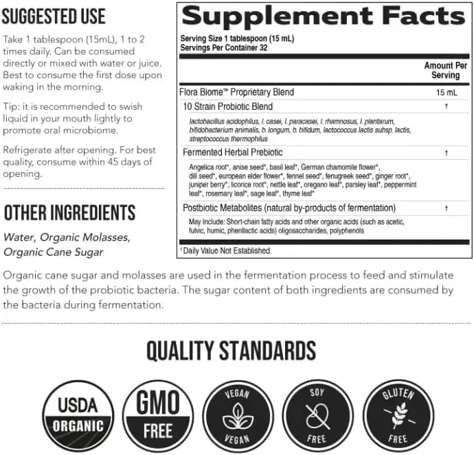 Liquid Microbiome Supplement – 3-in-1 Living Formula For Total Gut Health Restoration