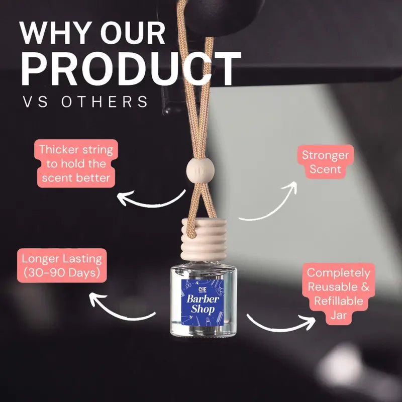 Midnight Hanging Car Diffuser – Fresh for 60 Days