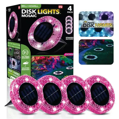 Mosaic Disk Lights – Solar Stained Glass For Stunning Garden Illumination