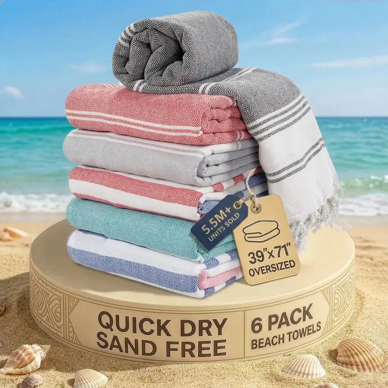 XL Beach Towel – Advanced Flat-Weave Tech For A Sand-Free, Quick-Dry Summer