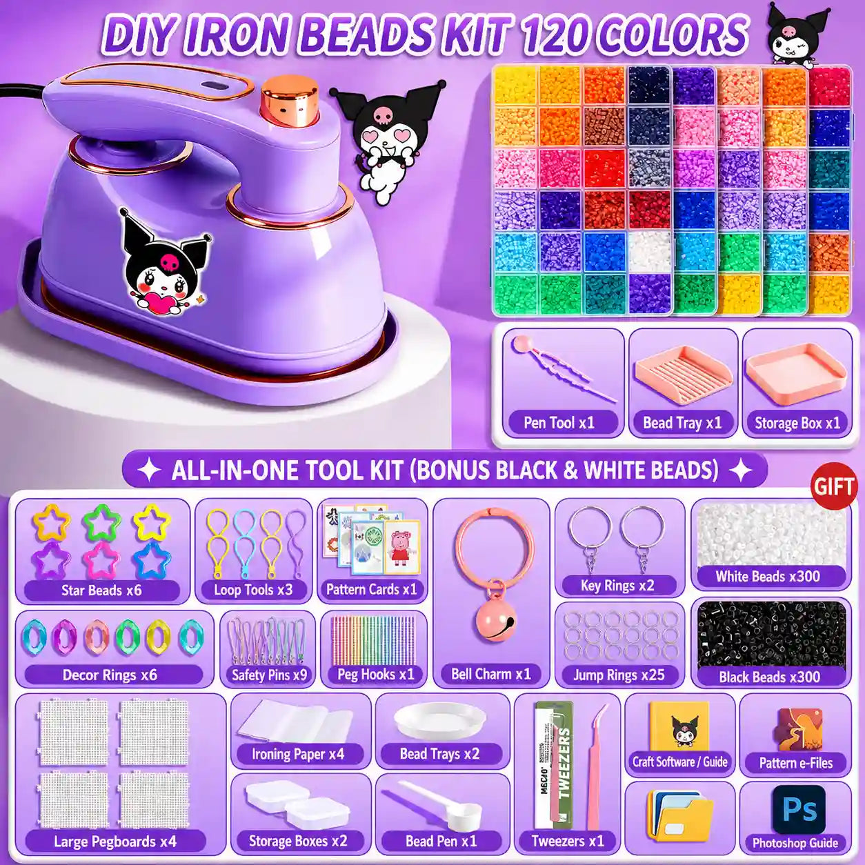 Fuse Beads Craft Kit – All-In-One Ironing Setup For Screen-Free Creative Fun