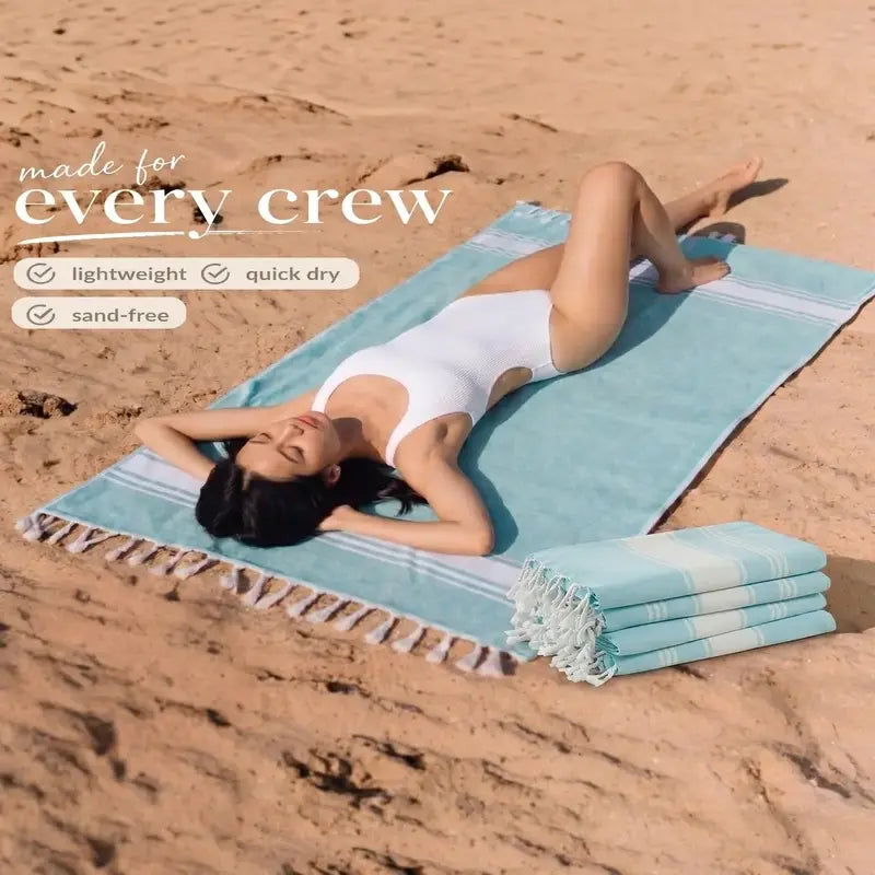 XL Beach Towel – Advanced Flat-Weave Tech For A Sand-Free, Quick-Dry Summer