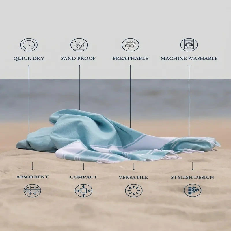 XL Beach Towel – Advanced Flat-Weave Tech For A Sand-Free, Quick-Dry Summer