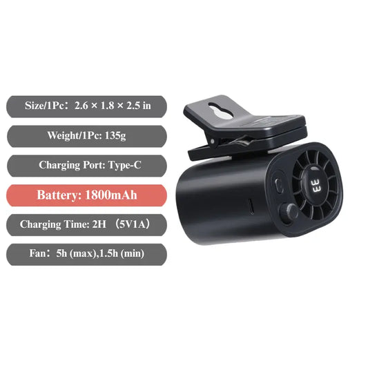Portable Clip Fan – 100-Speed Stepless Adjustment For Instant Custom Cooling