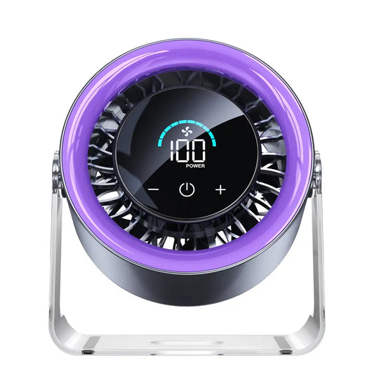 Portable Desk Fan – 100 Variable Speeds & Smart LED Display For Tailored Instant Cooling