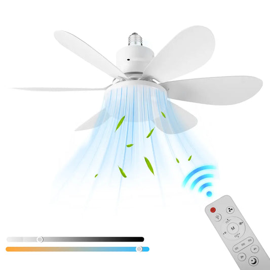 Socket Ceiling Fan Light – Screw-In Base Installation For Instant Breeze & Brightness
