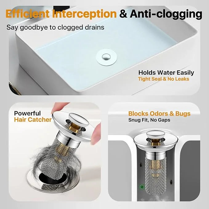 No More Clogged Drains: The Ultimate Universal Pop-Up Sink Filter