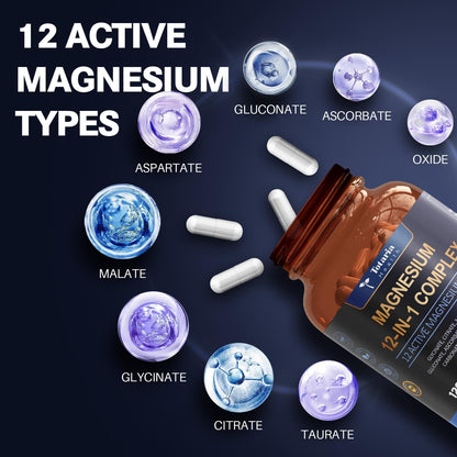 A powerful 12-in-1 Magnesium Complex Master Your Sleep and Calm the Daily Overwhelm