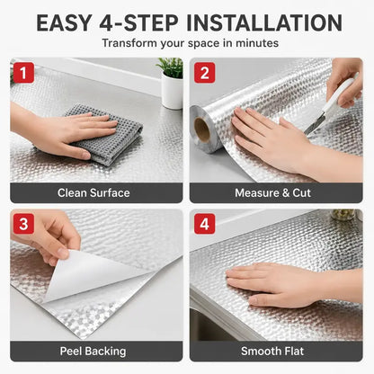 Instant Peel & Stick Kitchen Backsplash & Cabinet Oil-Proof Liner | Buy 1 Get 1 Free