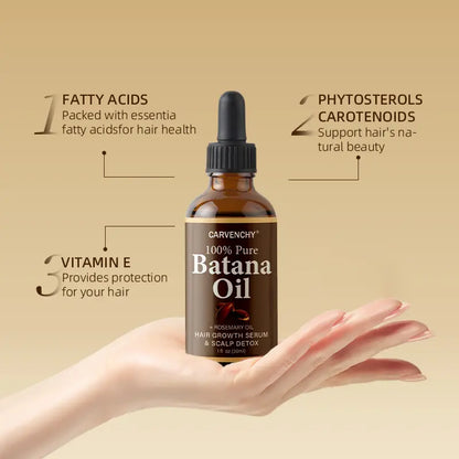 Batana Rosemary Oil - Grow Longer, Thicker & Stronger Hair Naturally