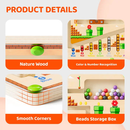 Screen-Free Magnetic Maze: Boost Counting, Colors & Fine Motor Skills Through Play