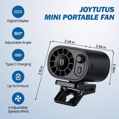 Portable Clip Fan – 100-Speed Stepless Adjustment For Instant Custom Cooling