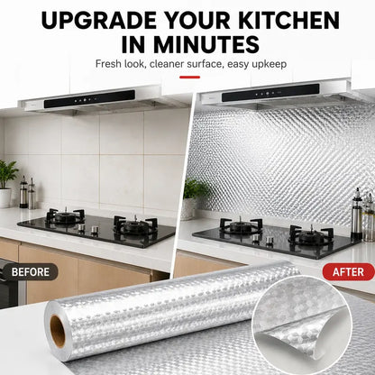 Instant Peel & Stick Kitchen Backsplash & Cabinet Oil-Proof Liner | Buy 1 Get 1 Free