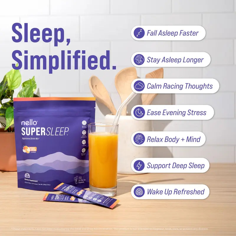 Nighttime Sleep Drink Mix – Melatonin-Free Botanical Blend For Deep Rest Without Morning Grogginess