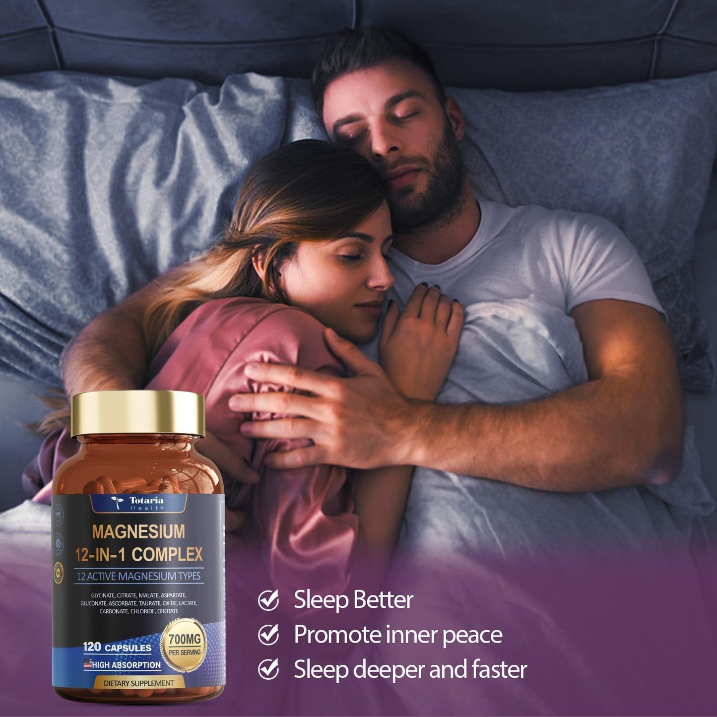 A powerful 12-in-1 Magnesium Complex Master Your Sleep and Calm the Daily Overwhelm
