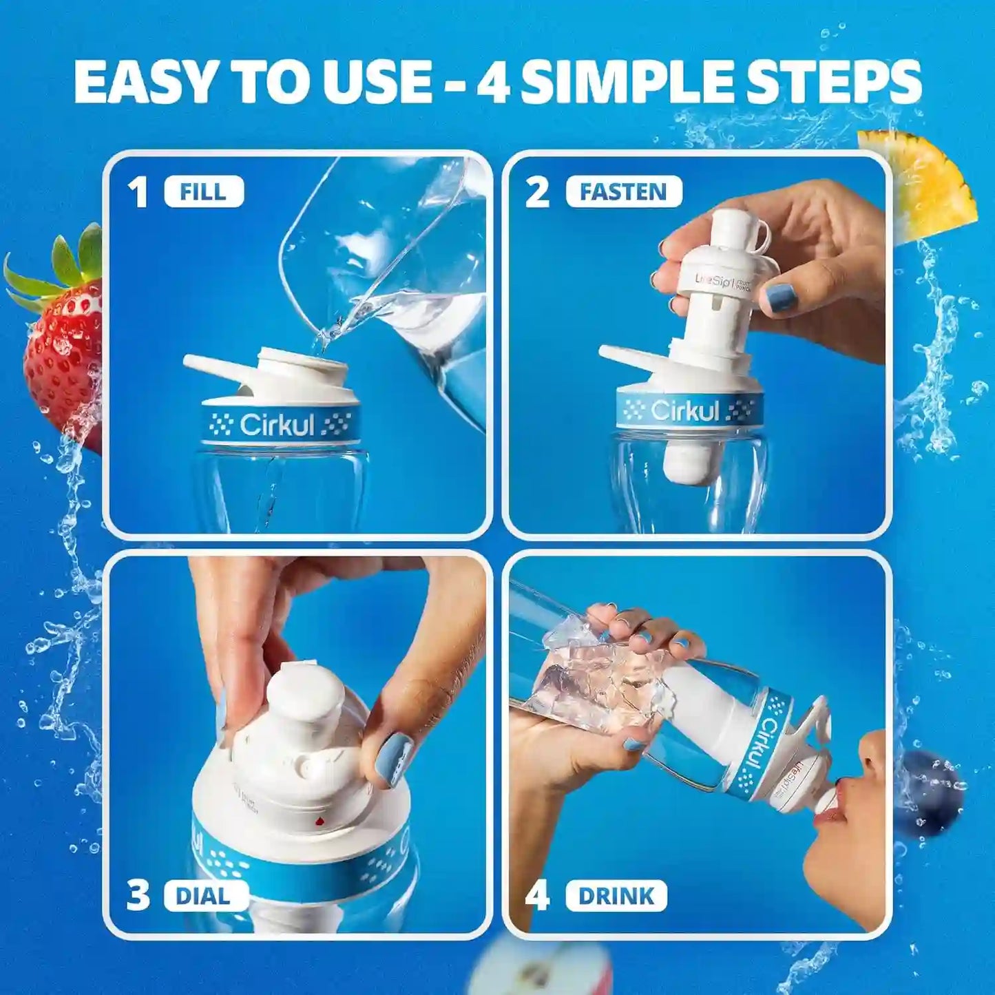 Flavor-Infused Water Bottle – Adjustable Flavor Dial For Zero-Sugar Hydration