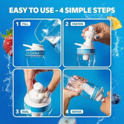 Flavor-Infused Water Bottle – Adjustable Flavor Dial For Zero-Sugar Hydration