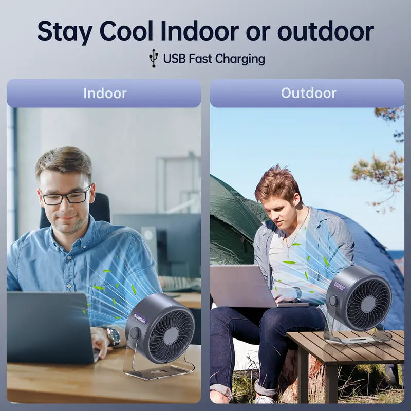 Portable Desk Fan – 100 Variable Speeds & Smart LED Display For Tailored Instant Cooling