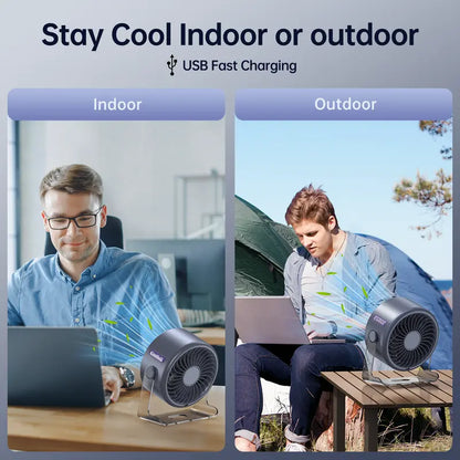 Portable Desk Fan – 100 Variable Speeds & Smart LED Display For Tailored Instant Cooling