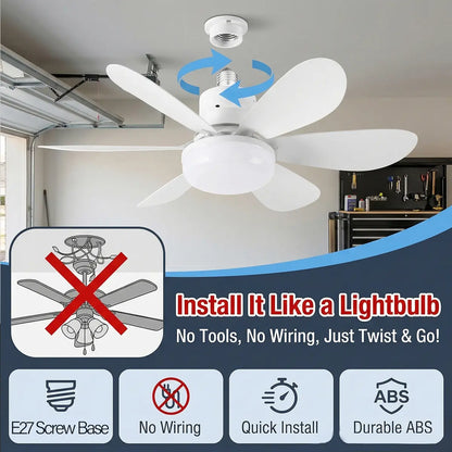 Socket Ceiling Fan Light – Screw-In Base Installation For Instant Breeze & Brightness