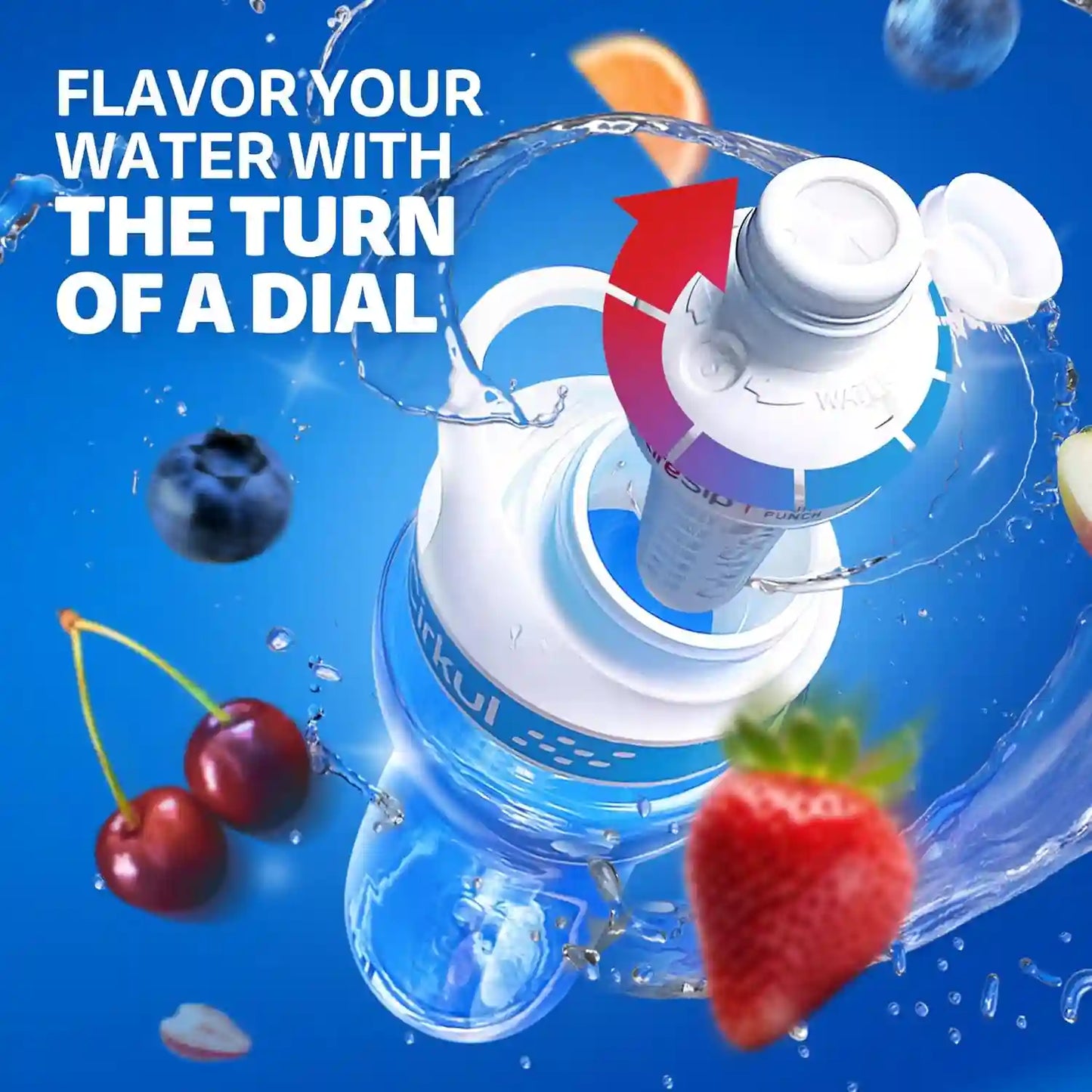 Flavor-Infused Water Bottle – Adjustable Flavor Dial For Zero-Sugar Hydration