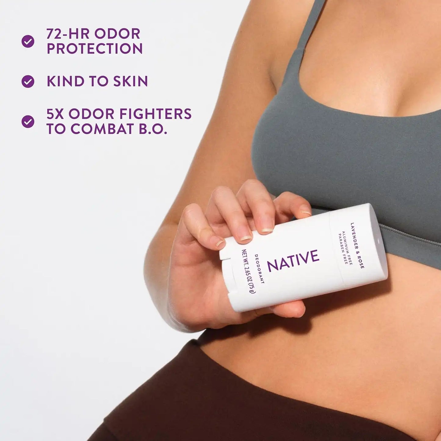 Natural Deodorant Stick – Aluminum-Free Plant Formula For 72HR Odor Protection