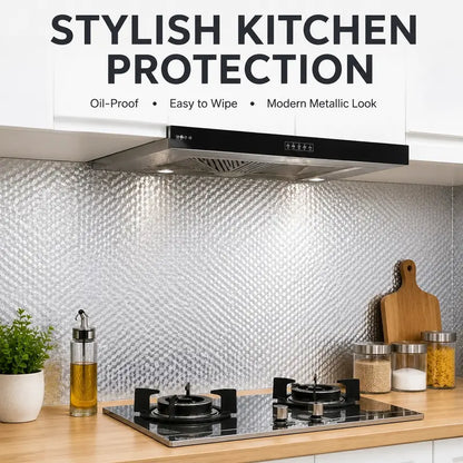Instant Peel & Stick Kitchen Backsplash & Cabinet Oil-Proof Liner | Buy 1 Get 1 Free
