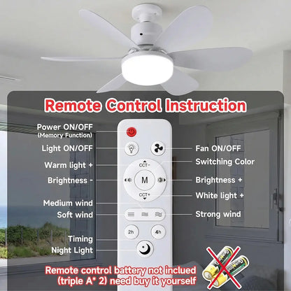 Socket Ceiling Fan Light – Screw-In Base Installation For Instant Breeze & Brightness