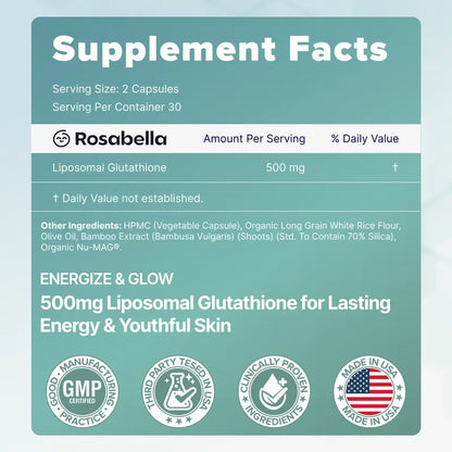 Liposomal Glutathione Capsules – Brighter-Looking Skin & Antioxidant Support
