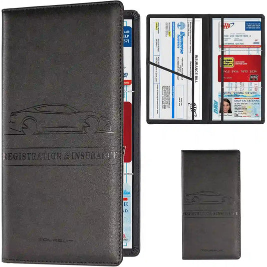 Car Document Organizer - Magnetic Closure For Fast, Organized Access