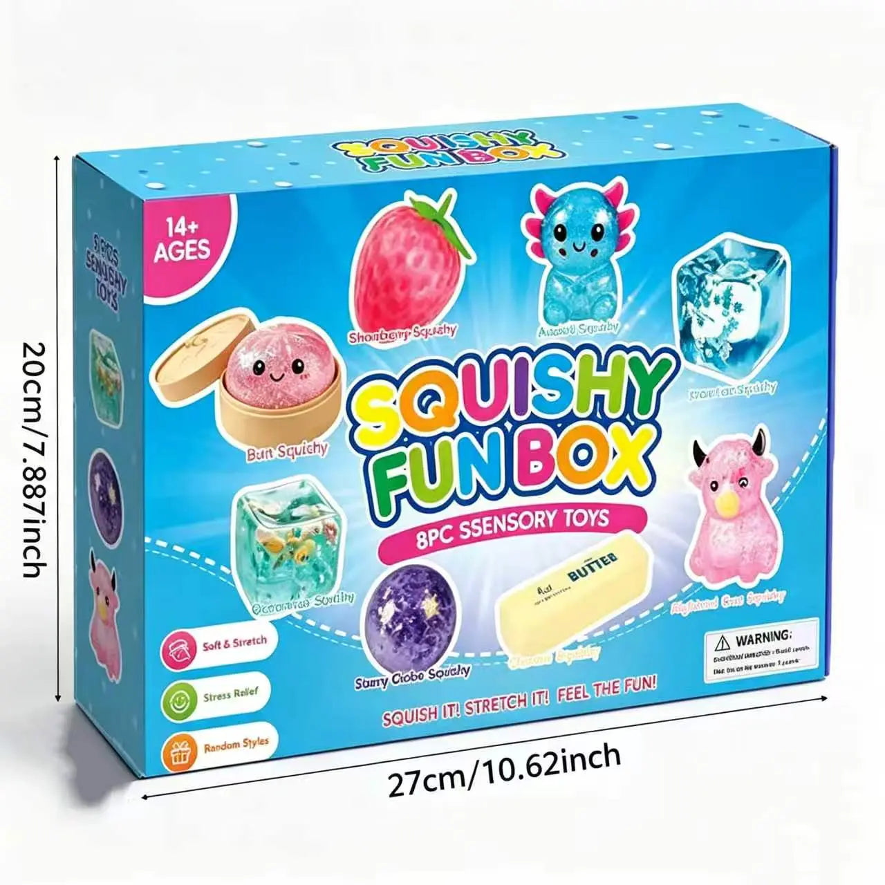 8-Piece Super Squishy Slow-Rising Sensory Toy Box Set