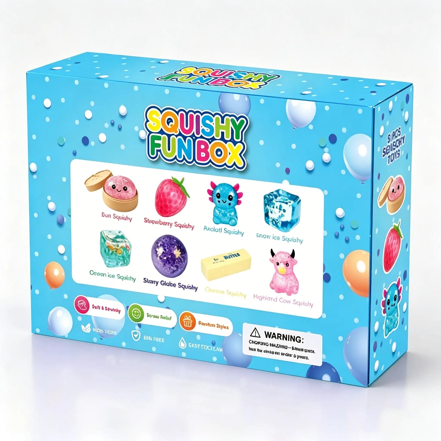 8-Piece Super Squishy Slow-Rising Sensory Toy Box Set