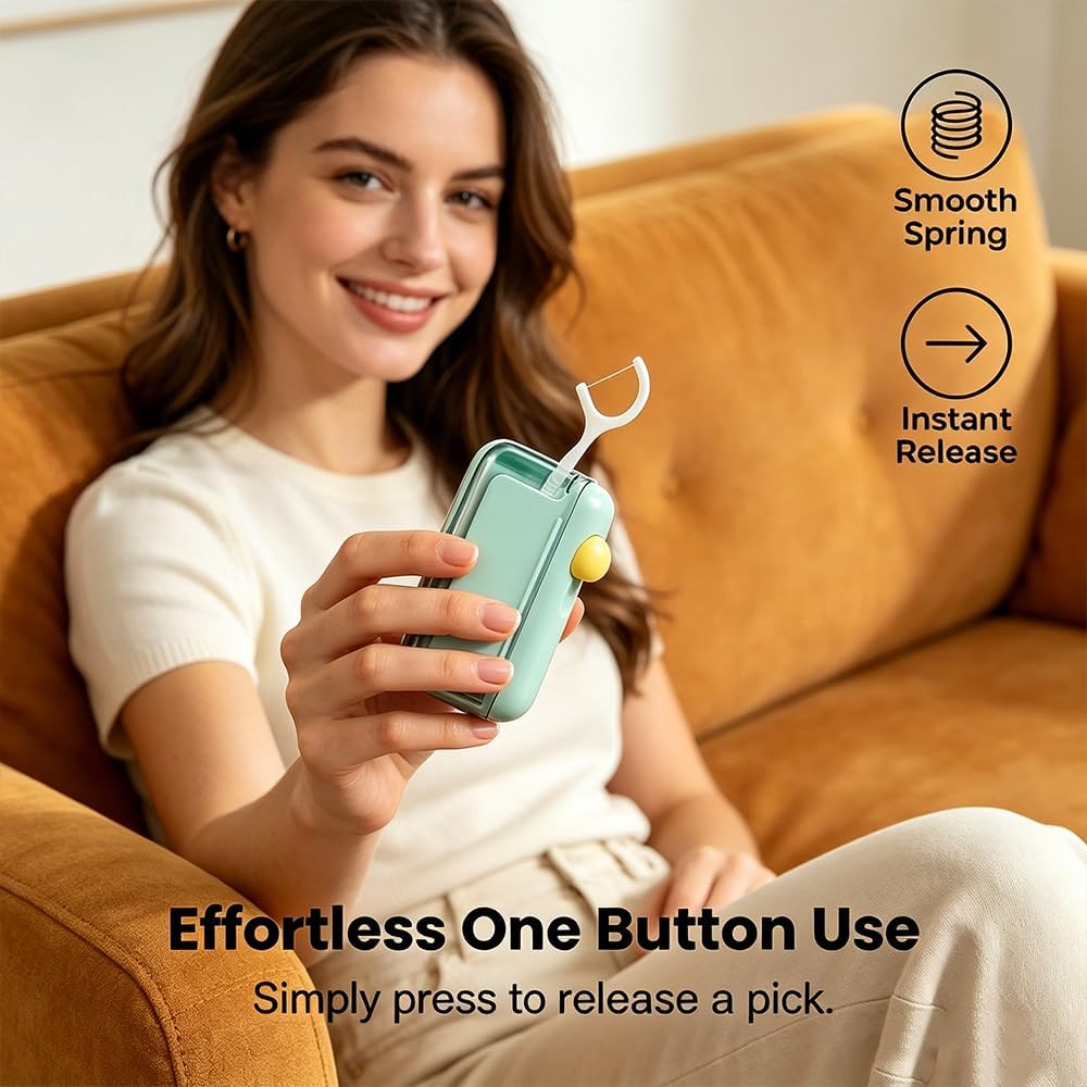 Automatic Pop-Up Floss Dispenser – Clean Teeth Anywhere
