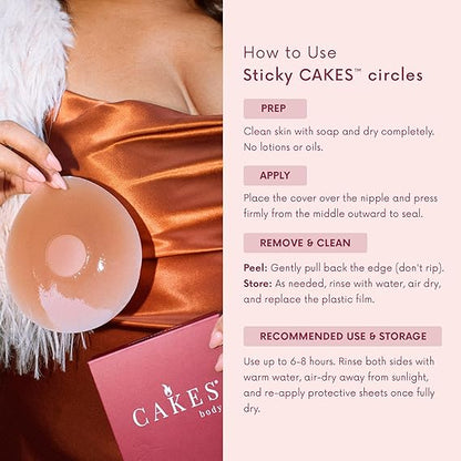 No Messy Glue, Just Body Heat Snug Fit - Silicone Bra Pads