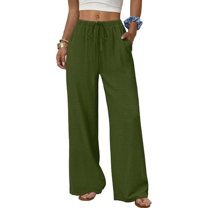 Ultimate Breathable Linen-Feel Wide-Leg Comfort Pants