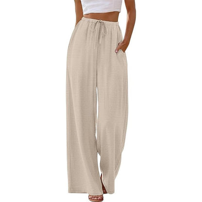 Ultimate Breathable Linen-Feel Wide-Leg Comfort Pants