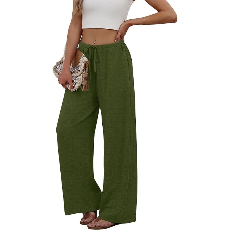 Ultimate Breathable Linen-Feel Wide-Leg Comfort Pants