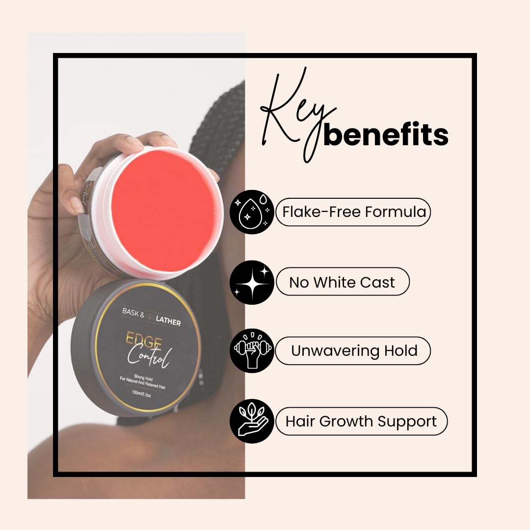 24-Hour Strong Hold Edge Control Gel for All-Day Flake-Free Styling