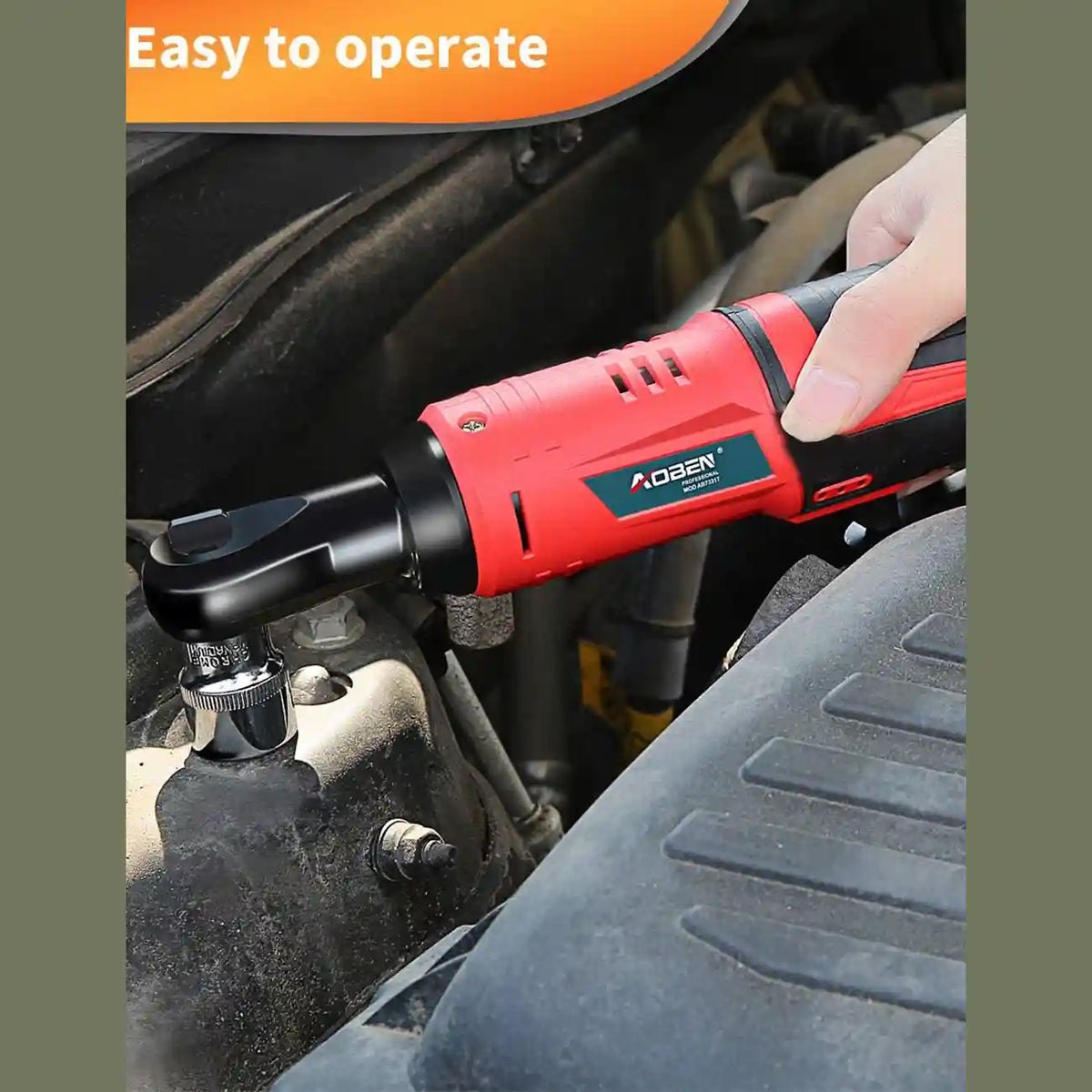 Cordless Electric Ratchet Wrench - High-Torque Power For Tight-Space Repairs