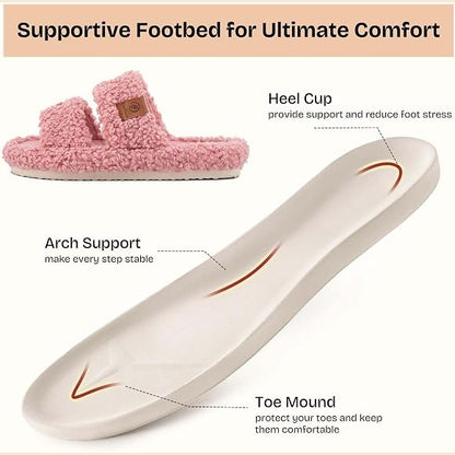 Fuzzy Memory Foam Slippers - Cloud-Soft Cushioning For Everyday Comfort