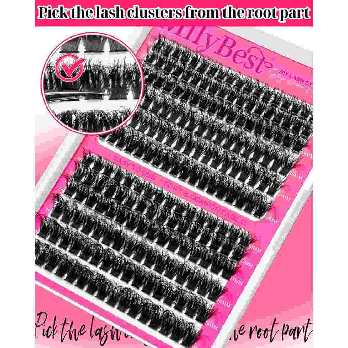 Lash Clusters Kit - 4-Style D-Curl Design For Salon-Look Lashes At Home